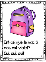 Les couleurs:  French Emergent Reader Featuring the Colour (Color) Purple
