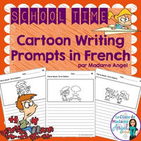 La rentrée:  School Themed Cartoon Writing Prompts in French