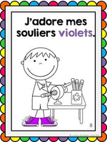 La Rentrée:  French Emergent Reader with colours (colors) - J'adore mes souliers