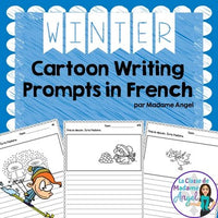 L'hiver:  Winter Themed Cartoon Writing Prompts in French