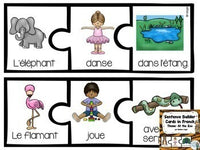 French Silly Sentence Builder Cards:  The Bundle