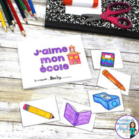 La Rentrée:  Back to School Emergent Readers in French - Set of 3 mini-books