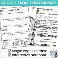 Le problème du jour: French Grade 3 Math Word Problem of the Day (septembre)