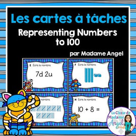 La valeur de position:  French Task Cards - Place Value to 100