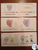 L'Action de Grace: Thanksgiving Themed Emergent Readers in French - 3 mini-books