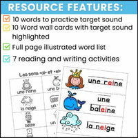 French Phonics Activities: Mon cahier des sons {les sons composés ai/ei}