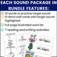 French Phonics Activities Bundle #1:  Mon cahier des sons