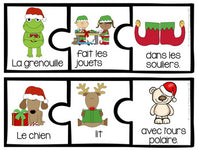 French Christmas Themed Sentence Builder Cards (Noël)