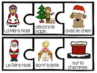 French Christmas Themed Sentence Builder Cards (Noël)