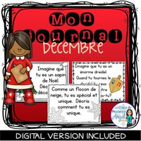 Écriture:  French Journal Writing Prompts for December