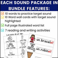 French Phonics Activities Bundle #2:  Mon cahier des sons