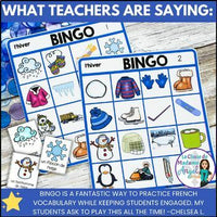 L'hiver - French Winter Bingo Game