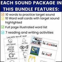 French Phonics Activities Bundle #3:  Mon cahier des sons