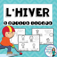 L'hiver: Winter Themed Emergent Readers in French - 3 mini-books