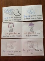 L'hiver: Winter Themed Emergent Readers in French - 3 mini-books