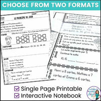 Le problème du jour: French Grade 2 Math Word Problem of the day (février)