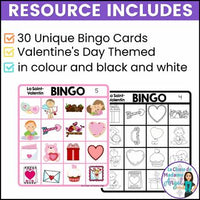 La Saint-Valentin | French Valentine's Day Bingo Game