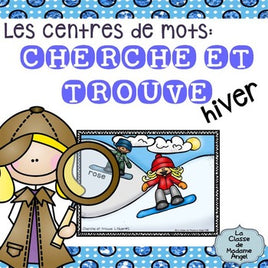 Mots usuels:  French Sight Word Activity - "Cherche et trouve: l'hiver"