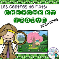 Mots fréquents:  French Sight Word Activity - "Cherche et trouve: le printemps"