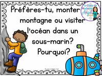 Écriture:  French Journal Writing Prompts for March