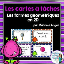 Les cartes à tâches:  French Task Cards - 2D Shapes