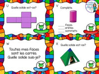 Les solides:  French 3D Solids Task Cards