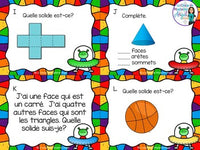 Les solides:  French 3D Solids Task Cards