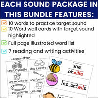 French Phonics Activities Bundle #4:  Mon cahier des sons