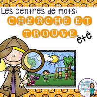 Mots usuels:  French Sight Word Activity - "Cherche et trouve: l'été"