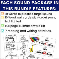 French Phonics Activities Bundle #5:  Mon cahier des sons