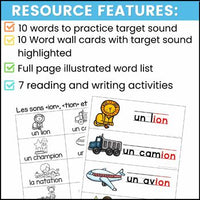 French Phonics Activities: Mon cahier des sons {les sons composés ion/ion/sion}