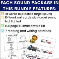 French Phonics Activities Bundle #6:  Mon cahier des sons