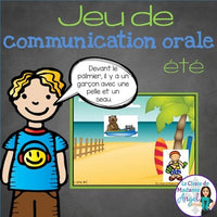 Jeu de communication orale: l'été- Oral Communication Game in French