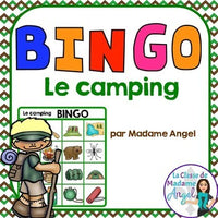 Camping Themed Bingo Game in French