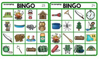 Camping Themed Bingo Game in French