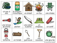 Camping Themed Bingo Game in French