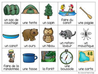 Camping Themed Bingo Game in French