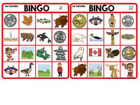 Canada Themed Bingo Game in French