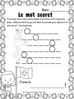 Canada Themed Literacy Activities in French