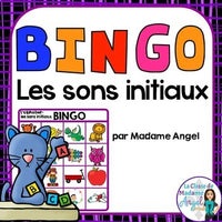 Les sons initiaux:  French Beginning Sounds Bingo Game