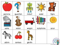 Les sons initiaux:  French Beginning Sounds Bingo Game