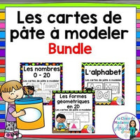 Les cartes de pâte à modeler:  French Play Dough Activity Cards BUNDLE