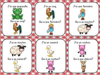 La ferme: Farm themed vocabulary game in French  - J'ai. . .Qui a. . .?