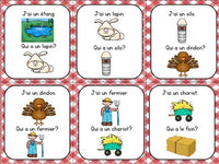 La ferme: Farm themed vocabulary game in French  - J'ai. . .Qui a. . .?