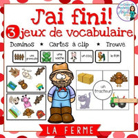 La ferme:   3 Farm Themed Vocabulary Games in French