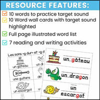 French Phonics Activities: Mon cahier des sons {Les sons G dur/doux}