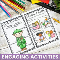 Jour du Souvenir:  French Remembrance Day Activity Booklet and Word Wall Cards