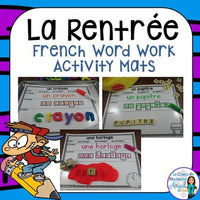 La rentrée scolaire | French Back to School Word Work Activity Mats