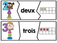 Number Puzzles in French: Les nombres 0 à 20