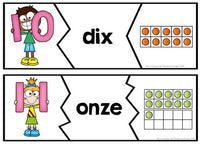 Number Puzzles in French: Les nombres 0 à 20